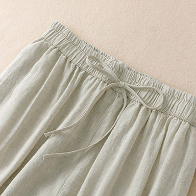 Buddha Stones Spring Summer Basic Casual Solid Cropped Pants Women's Harem Pants With Pockets - image 17
