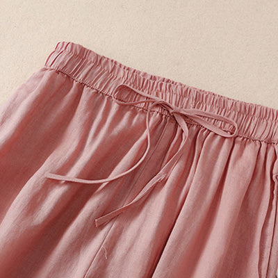 Buddha Stones Spring Summer Basic Casual Solid Cropped Pants Women's Harem Pants With Pockets - image 8