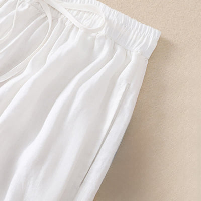 Buddha Stones Spring Summer Basic Casual Solid Cropped Pants Women's Harem Pants With Pockets - image 26