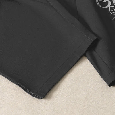 Buddha Stones Pure Cotton Zen Om Pattern Drawstring Men's Tapered Pants With Pockets - image 5