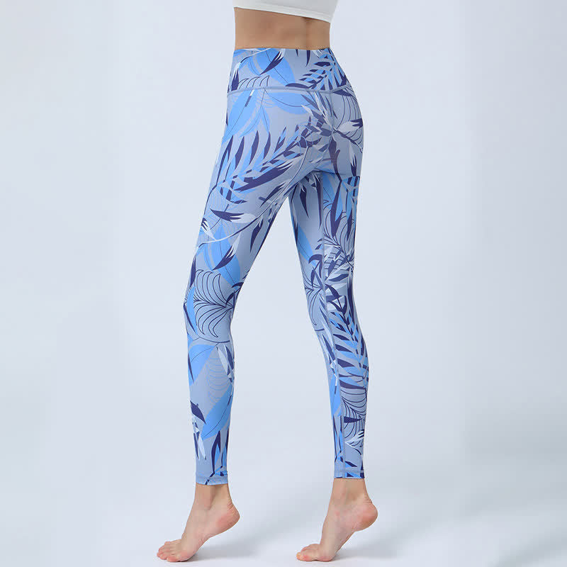 Buddha Stones Flowers Leaves Print Sports Fitness Yoga High Waist Leggings Women's Yoga Pants - image 11