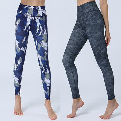 Buddha Stones Flowers Leaves Print Sports Fitness Yoga High Waist Leggings Women's Yoga Pants - image 0