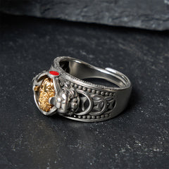 FREE Today: Wealth and Luck Copper Pi Xiu Chinese Coin Spinner Adjustable Ring - US6-10（16–19mm） - image 0