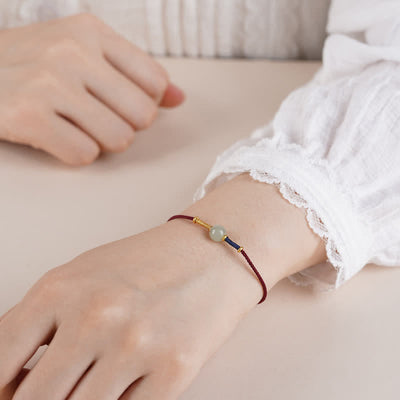 FREE Today: Connection and Harmony Adjustable Jade Round Bead Red String Bracelet Anklet - image 5