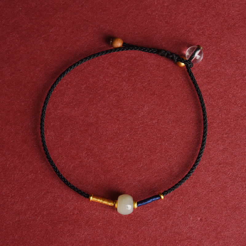 FREE Today: Connection and Harmony Adjustable Jade Round Bead Red String Bracelet Anklet - Anklet - Black (8.3-10.6 in/21-27 cm) - image 11