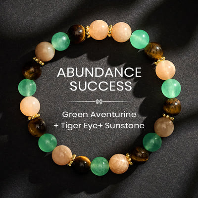 FREE Today: Positivity and Strength Green Aventurine Tiger Eye Sun Stone Beads Bracelet - 8mm - image 0
