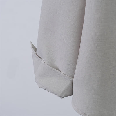 Buddha Stones Fall Tang Style Casual Mandarin Collar Button-Up Solid Men's Long Sleeve Shirts - image 15