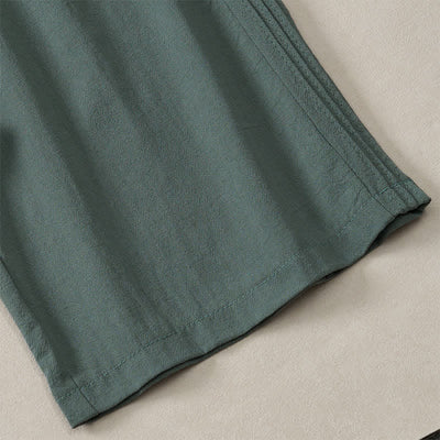 Buddha Stones Spring Summer Fall Casual Minimalist Solid Cropped Pants Women's Straight Leg Pants With Pocket - image 15