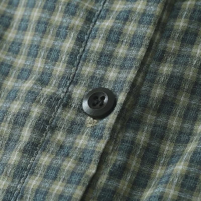 Buddha Stones Fall Casual Vintage Button-Up Plaid Women's Long Sleeve Dress - image 4