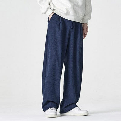 Buddha Stones Fall Winter Casual Solid Zipper Design Ankle Pants Men's Straight Leg Pants With Pocket - image 1