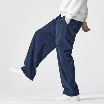 Buddha Stones Fall Winter Casual Solid Zipper Design Ankle Pants Men's Straight Leg Pants With Pocket - image 3