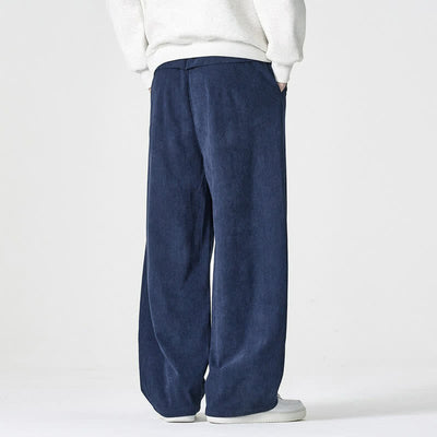 Buddha Stones Fall Winter Casual Solid Zipper Design Ankle Pants Men's Straight Leg Pants With Pocket - image 2