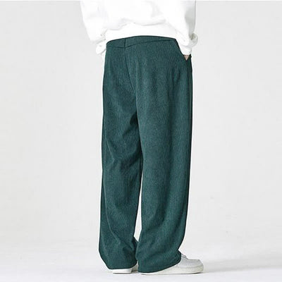 Buddha Stones Fall Winter Casual Solid Zipper Design Ankle Pants Men's Straight Leg Pants With Pocket - image 6