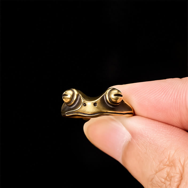 FREE Today: Prosperity and Wealth Vintage Brass Feng Shui Frog Adjustable Ring - image 4