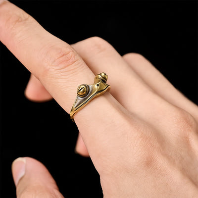 FREE Today: Prosperity and Wealth Vintage Brass Feng Shui Frog Adjustable Ring - image 8