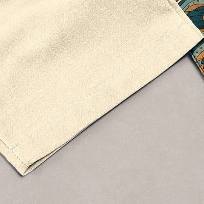 Buddha Stones Pure Cotton Elegant Bohemian Floral Pattern Women's Elastic Waist Pants With Pockets - image 1