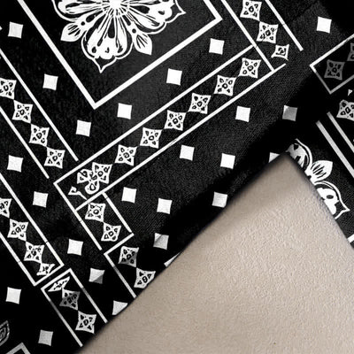 Buddha Stones Pure Cotton Vintage Bandana Patchwork Pattern Women's Elastic Waist Pants With Pockets - image 2