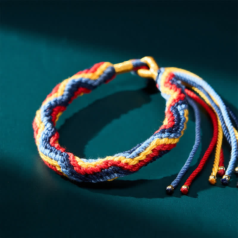 Buddha Stones Hand-Woven Tibetan Multicolor Rope Healing Bracelet - image 6