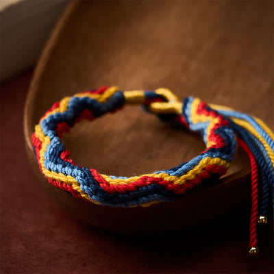 Buddha Stones Hand-Woven Tibetan Multicolor Rope Healing Bracelet - image 8