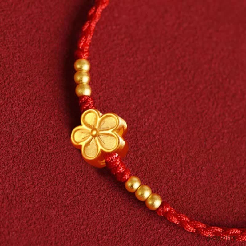 FREE Today: Protection and Strength Adjustable Red String Gold Flower Bracelet - image 3