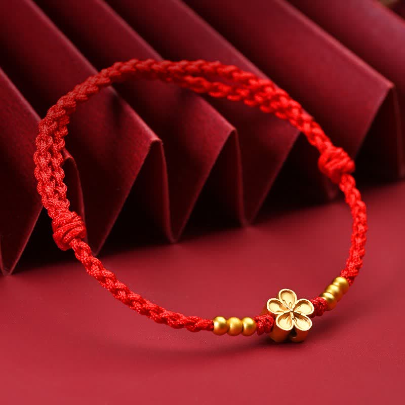 FREE Today: Protection and Strength Adjustable Red String Gold Flower Bracelet - image 1