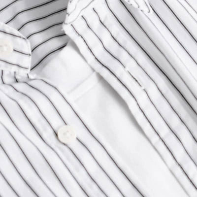 Buddha Stones Spring Fall Casual Button-Up Striped Cotton Men's Long Sleeve Shirts With Pocket - image 9