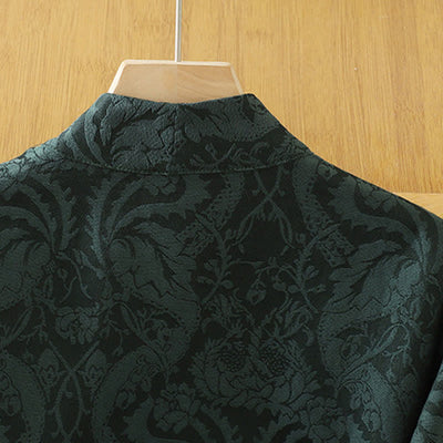 Buddha Stones Fall Tang Style Vintage Drawstring Floral Women's Kimono - image 3