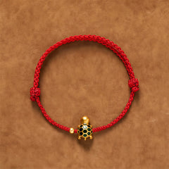 Buddha Stones Handmade Turtle Luck Braided Red String Bracelet - Dark Red(Wrist Circumference: 5.5–7.1 in/14–18 cm) - image 0