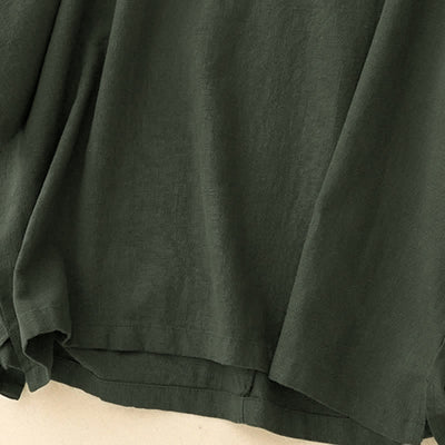 Buddha Stones Casual Plain Women's Crew Neck Design Loose Half Sleeve T-shirt - image 11