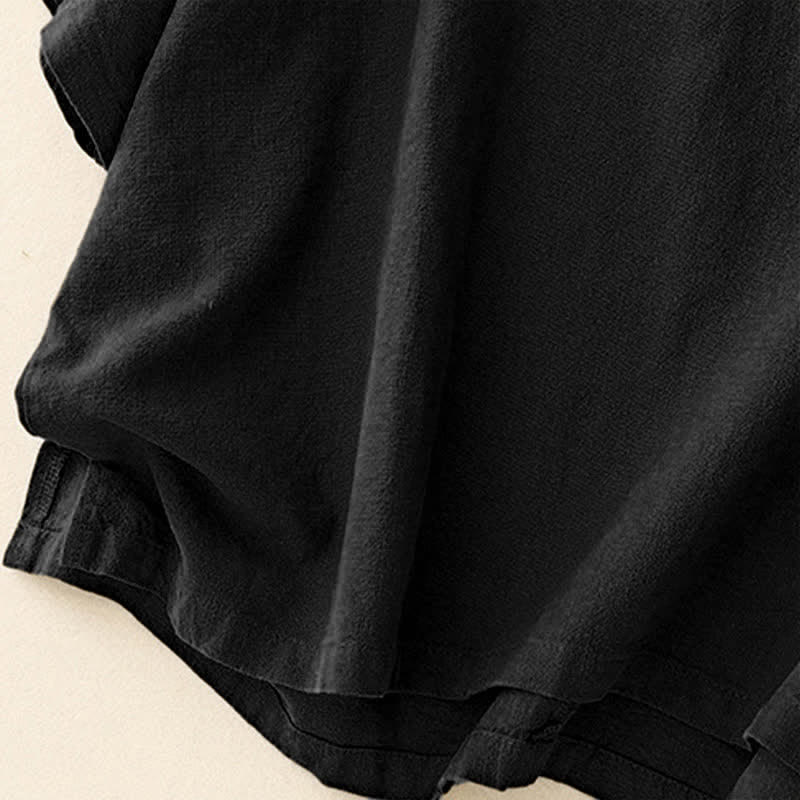Buddha Stones Casual Plain Women's Crew Neck Design Loose Half Sleeve T-shirt - image 17