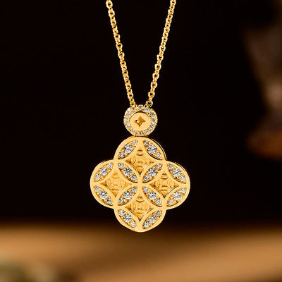 FREE Today: Luck and Prosperity Copper Chinese Coin Four Leaf Clover Necklace - image 2