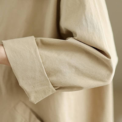 Buddha Stones Spring Fall Casual Minimalist Button-Up Lapel Collar Solid Women's Jacket With Pockets - image 13