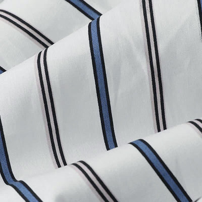 Buddha Stones Spring Casual Minimalist Button-Up Vertical Striped Women's Long Sleeve Shirts - image 12