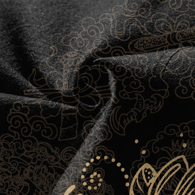Buddha Stones Cotton Symmetrical Floral Mandala Pattern Open Front Men's Kimono - image 5