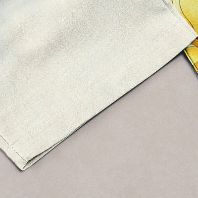 Buddha Stones Pure Cotton Ink Magnolia Pattern Women's Elastic Waist Pants With Pockets - image 1