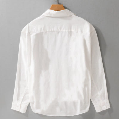 Buddha Stones Fall Casual Minimalist Solid Layered Look Men's Long Sleeve Shirts - image 10