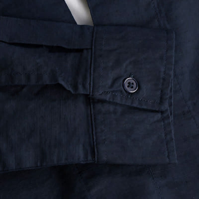 Buddha Stones Fall Casual Minimalist Solid Layered Look Men's Long Sleeve Shirts - image 7