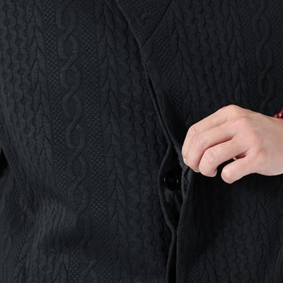 Buddha Stones Fall Winter Casual Minimalist Solid Knit Tank Top Men's Vests - image 24