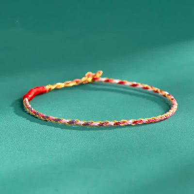 FREE Today: Blessing and Protection 925 Sterling Silver Hand-Woven Multicolor Red String Bracelet - Pink Color Scheme(Plain Rope) - 7.1–7.5 in (18–19 cm) - image 11