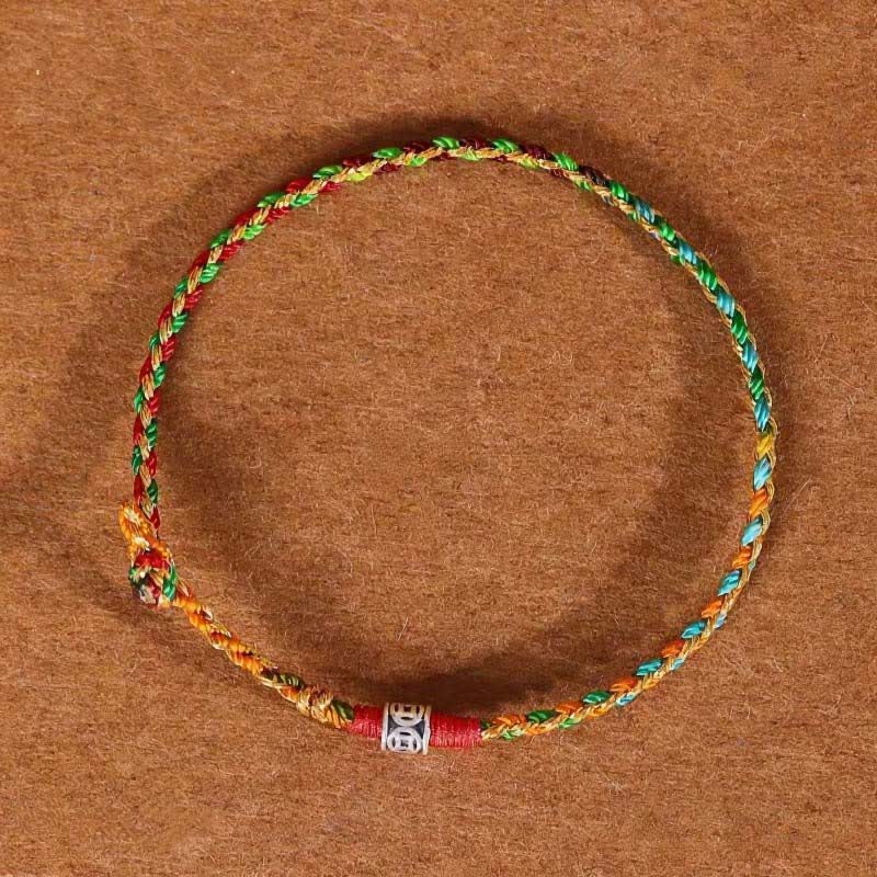 FREE Today: Blessing and Protection 925 Sterling Silver Hand-Woven Multicolor Red String Bracelet - image 1