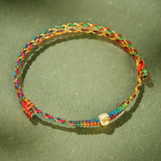 Foviel Hand-Woven Colorful Red String Lucky Cord Bracelet