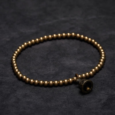 Buddha Stones Copper Beads Bell Pendant Balance Bracelet - image 1