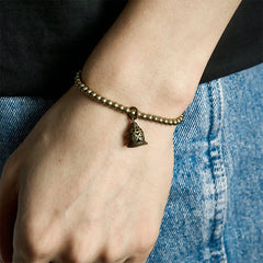 Buddha Stones Copper Beads Chinese Copper Coins Bell Wealth Bracelet - 7.1–7.5 in (18–19 cm) - image 0