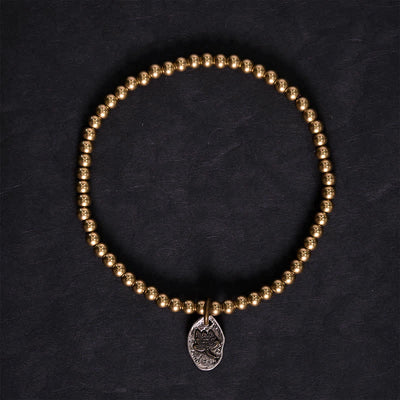 Buddha Stones Copper Beads Lotus Charm Healing Bracelet - image 2