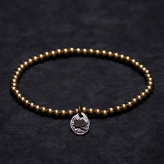 Buddha Stones Copper Beads Lotus Charm Healing Bracelet - 7.1–7.5 in (18–19 cm) - image 0