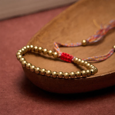 Buddha Stones Copper Beads Red String Balance Bracelet - image 1