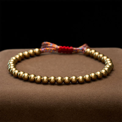 Buddha Stones Copper Beads Red String Balance Bracelet - image 4