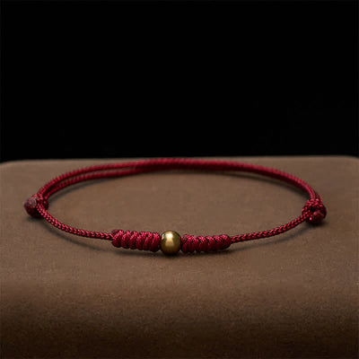 Buddha Stones Red String Copper Bead Connection Bracelet - image 3