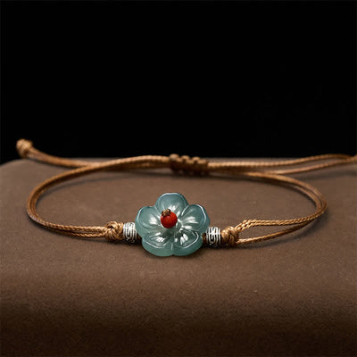 FREE Today: Harmony and Abundance Natural Jade Hand-Woven Floral Bracelet - image 2