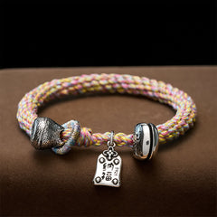 Buddha Stones Tibetan Copper Lotus Bell Hand-Woven Bracelet - 7.1–7.5 in (18–19 cm) - image 0